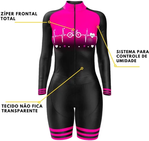 Vista 2 de Las señoras Ciclismo Camisa Traje De Las Mujeres Mono Negro Pantalones Cortos De Las Mujeres Monos Macacao Ciclismo Feminino
