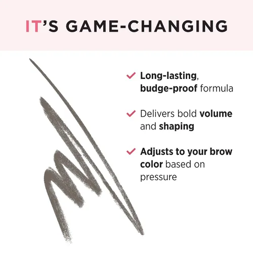 Vista 2 de IT Cosmetics Brow Power Lápiz de cejas – Tonos universales – Fórmula de larga duración, a prueba de golpes, con biotina – Cejas de aspecto natural