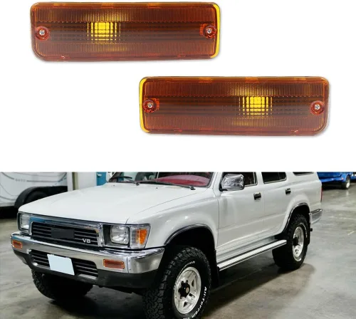 Vista 2 de para 1989 1990 1991 1992 1993 1994 1995 Toyota Pickup 2/4WD, 1990 1991 4Runner Conjunto de par de carcasas de lentes de intermitencia