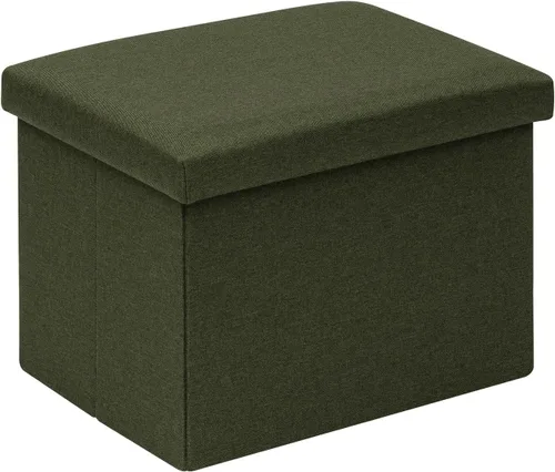 Vista 23 de B FSOBEIIALEO Cubo otomano plegable de almacenamiento con piel sintética para sala de estar, dormitorio, oficina en casa, reposapiés de Negro