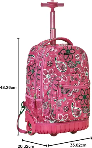 Vista 35 de Rockland, bolsa de viaje de 19 pulgadas, con ruedas., Negro), R02-BLACK