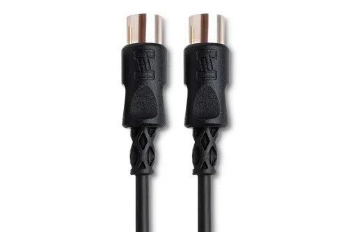 Vista 3 de Cable Hosa MID-301BK MIDI DIN de 5 pines a DIN de 5 pines, 1 pie, Negro