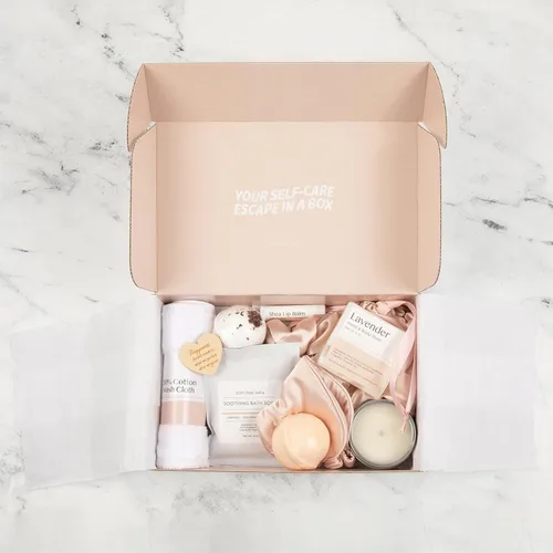 Vista 7 de Dear Ava Regalos de spa para mujeres Cuidado personal orgánico de lujo anti estrés relajante baño y cuerpo Kit de cesta para ella con tarjeta
