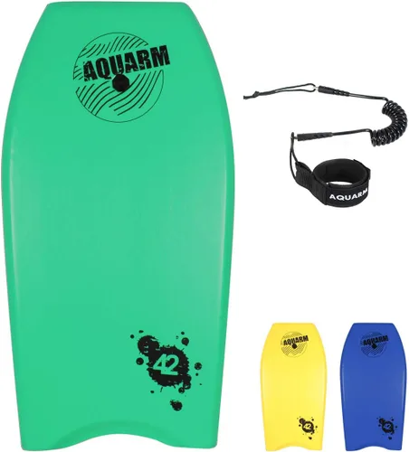 Vista 11 de Bodyboard con correa de muñeca, 33 pulgadas/37 pulgadas/42 pulgadas tablero de cuerpo ligero con núcleo EPS y superficie inferior lisa de alta