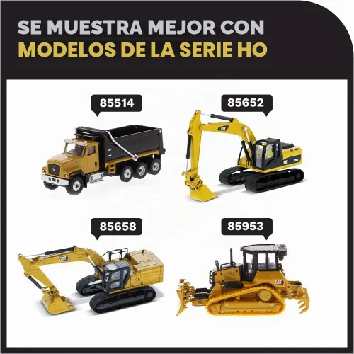 Vista 8 de Diecast Masters CAT Caterpillar M323F Excavadora de ruedas de ferrocarril con 3 accesorios High Line Series 1/87 (HO) Escala Diecast Modelo 85612