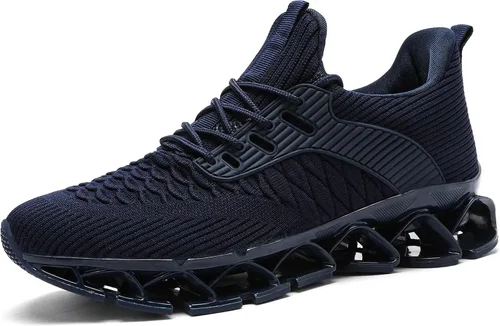 Vista 3 de Zapatos deportivos para hombre sin cordones para correr, caminar, tenis con cuchilla, informales, cómodos, antideslizantes, para el trabajo
