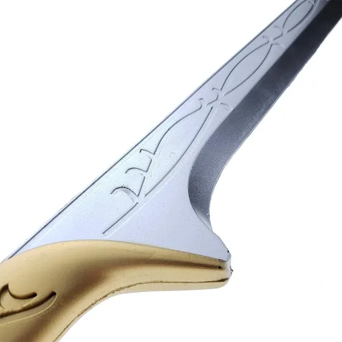 Vista 3 de Espada de espuma élfica medieval de fantasía de 37.5 pulgadas para colección, regalo y cosplay, plata
