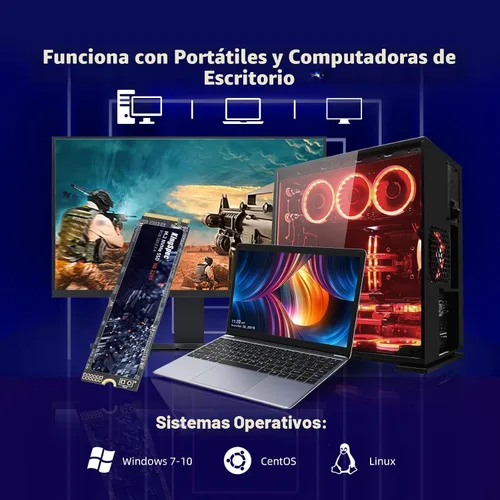 Vista 4 de KingSpec SSD 256GB, M.2 NVMe Gen3x4 SSD 2280 - Hasta 2400 MB/s, unidad interna de estado sólido con flash NAND 3D, compatible con computadoras