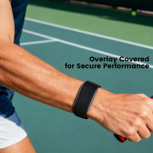 Vista 3 de Correa de nailon en bucle compatible con Amazfit Helio, correa de muñeca deportiva transpirable con cierre de gancho y bucle y diseño cubierto