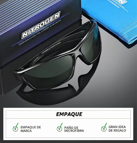 Vista 5 de Nitrogen Gafas de sol deportivas polarizadas envolventes para hombres y mujeres, UV400, para conducir, pescar, correr, gafas de sol