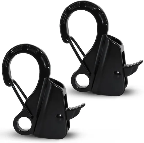 Vista 11 de Gancho de anclaje para barco, fácil de usar, sistema de anclaje sin nudos con liberación rápida, clips de gancho de anclaje de barco de acero