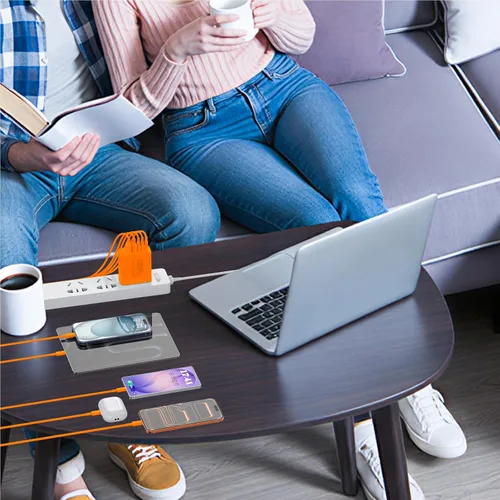 Vista 6 de QZIIW Bloque de cargador rápido de pared USB C, bloque de carga rápida tipo Naranja