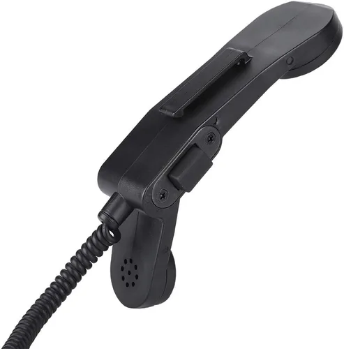 Vista 8 de Qiilu Micrófono de hombro PTT, 0.138 in Plug Handheld Speaker Mic HiFi Sound Shoulder o Handheld Retro Teléfono Auricular (negro)