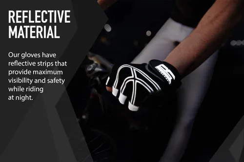 Vista 7 de RIMSports Guantes de ciclismo reflectantes para bicicleta de montaña para el día y la noche, ideales para ciclismo y bicicleta de carretera