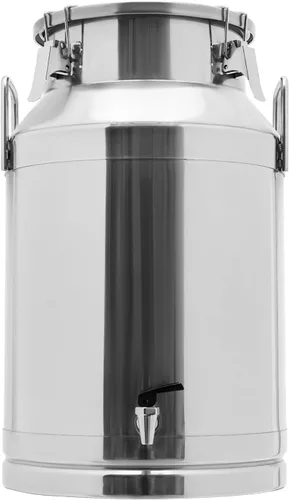 Vista 17 de Lata de leche de acero inoxidable de 3.17 galones, cubo de leche resistente con mango ergonómico y tapa hermética, recipiente sólido líquido SS