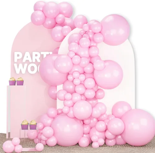 Vista 100 de PartyWoo - Globos de color albaricoque retro, 120 unidades de 5 pulgadas, de látex, para arco de globos, decoración de fiesta y de cumpleaños