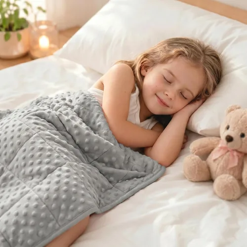 Vista 9 de Huloo Sleep Manta para niños, 20 x 30 pulgadas, 2 libras (azul marino)