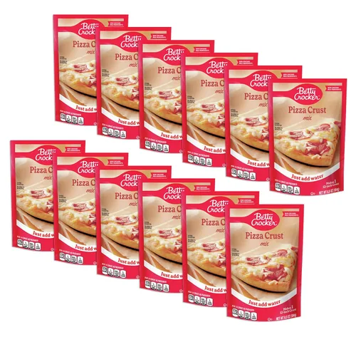 Vista 6 de Betty Crocker, Mezcla de masa de pizza, 6.5 onzas, paquete de 9