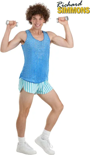 Vista 2 de Adult Blue Richard Simmons Costume