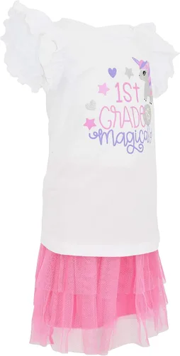 Vista 4 de Unique Baby Vestido de tutú para niñas es mágico de regreso a la escuela