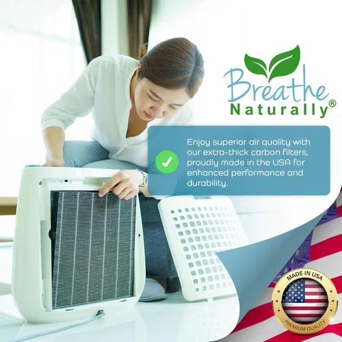Vista 9 de Breathe Naturally - Filtro de carbono HEPA Hapf600 para purificadores de aire Holmes - Filtros de filtro de aire de carbono de alta eficiencia