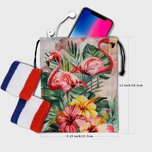 Vista 146 de Bolsa de agarre de gimnasia de piel de animal, bolsa de gimnasia con cordón ajustable, bolsa de cuerda para fauna silvestre, Mariposas Galaxy