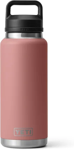 Vista 39 de YETI Rambler - Botella de 36 onzas, aislada al vacío, a prueba de fugas, de acero inoxidable con tapón para sorbos Aislamiento al vacío Azul marino