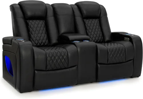 Vista 16 de Seatcraft Anthem LT - Sofá de cine en casa con mesa plegable Marrón