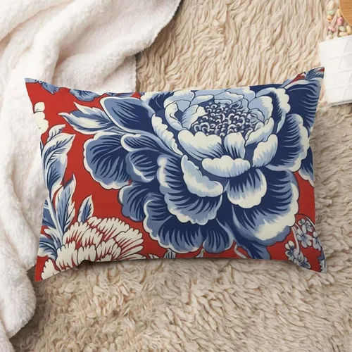 Vista 176 de ArogGeld Funda de cojín con flores verdes y blancas con flores grises y negras y hojas verdes en estilo chinoiserie, funda de almohada cuadrada