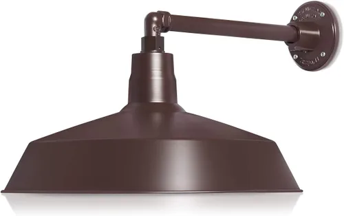 Vista 20 de 17 pulgadas. RLM Warehouse - Pantalla con brazo de cuello de cisne y bombilla Led A19 5000K de 9W