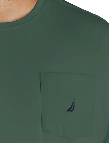 Vista 2 de Nautica Big Tall playera de manga corta con ancla y bolsillo