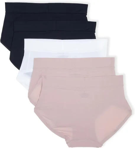 Vista 2 de Tommy Hilfiger Hipster de ajuste perfecto para mujer, paquete de 5