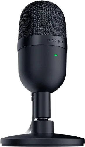 Vista 2 de Razer Seiren - Micrófono USB para transmisiones: Patrón de pastilla supercardioide preciso, calidad de grabación profesional, construcción ultra