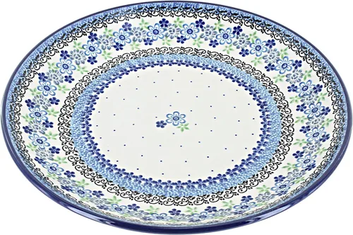 Vista 17 de Cerámica pulida de rosa azul – Plato de cena Athena marrón – 10.5 pulgadas de diámetro – Ideal para comidas diarias, comidas informales o como
