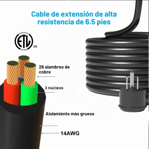 Vista 6 de Regleta de Alimentación de Protección contra Sobretensiones de Servicio Pesado - 25 Tomas de CA, 6 Puertos USB, Protección 4000J, Cable de Extensión