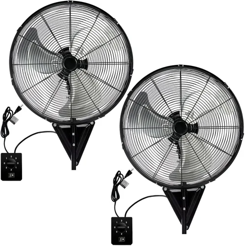 Vista 12 de Bestronair - Ventilador de pared de 20 pulgadas, ventiladores oscilantes de pared de alta velocidad