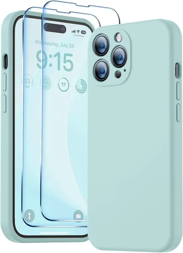 Vista 38 de BossKiss Funda compatible con iPhone 13 Pro, silicona de alta calidad mejorada [protección de cámara] [2 protectores de pantalla]