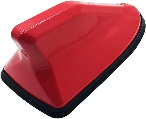 Vista 3 de Antena funcional montada en techo universal para coche, antena de señal de aleta de tiburón, rojo