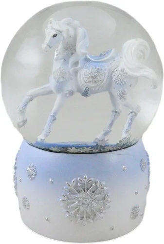 Vista 2 de Ebros Gift Trail of Painted Ponies Western Christmas Frozen Winter Snow Crystal Horse Glitter Water Globe 5.25 pulgadas de alto Farmhouse Ranch