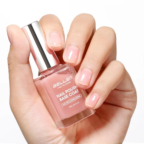Vista 17 de GELLEN Esmalte de uñas transparente para capa final, esmalte de uñas brillante y regular, fórmula de calcio fortalece las uñas, secado rápido al