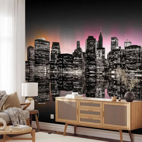 Vista 2 de artgeist Mural de pared Nueva York, 77 x 61 pulgadas, adhesivo autoadhesivo para pared, diseño de foto extraíble, decoración del hogar, paisaje