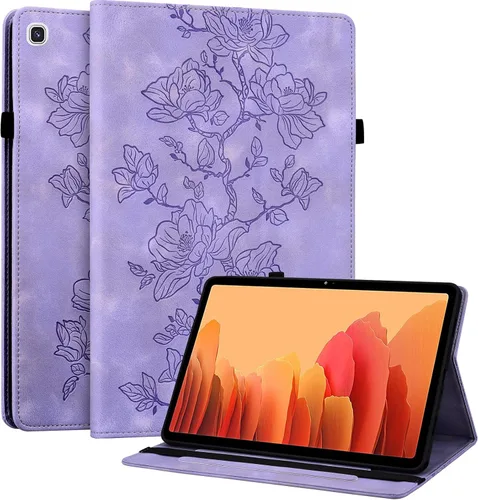 Vista 60 de Funda para Samsung Galaxy Tab S5e 10.5 2019 Modelo SM-T720/T725/T727, funda delgada de piel sintética con soporte multiángulo y soporte
