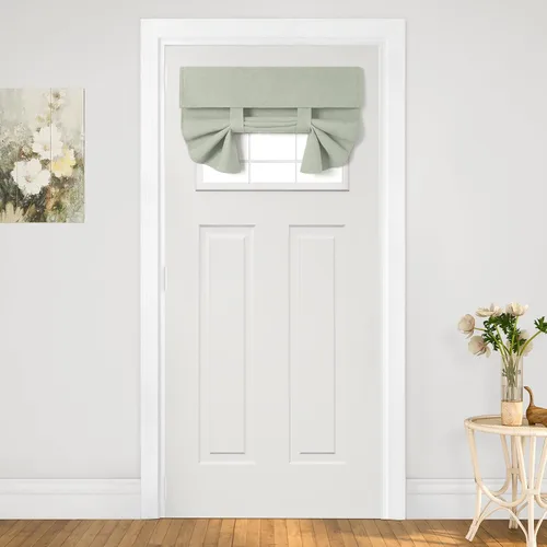 Vista 16 de HOMEIDEAS Cortinas opacas de lino con luz lateral para puerta delantera, cortinas de ventana de puerta lateral, ventana pequeña, decoración moderna