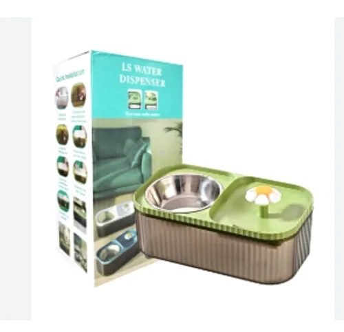 Vista 3 de Disensador de Comida y Agua para Mascotas 2 en 1 USB