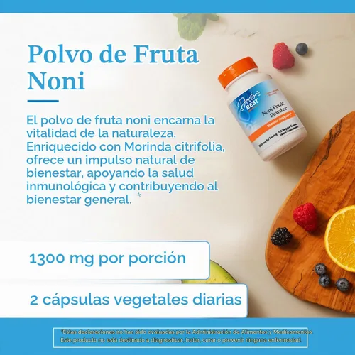 Vista 5 de Doctor's Best Concentrado de Noni (650 mg), 120 cápsulas vegetales