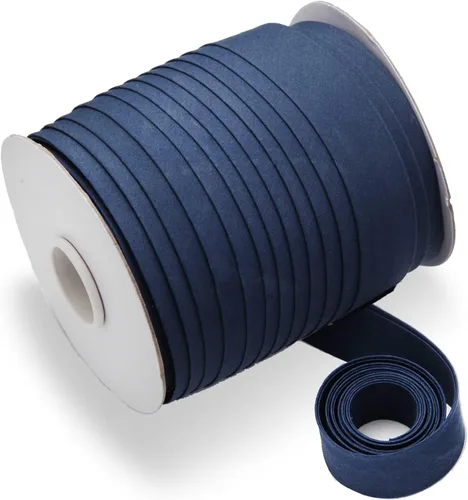 Vista 22 de Cinta al bies de doble pliegue de 1/2 pulgada, cinta al bies de doble pliegue de 55 yardas, carrete continuo a granel para coser ropa, acolchado