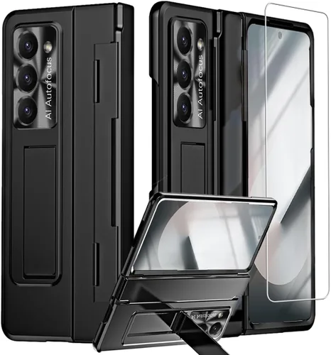 Vista 8 de Funda para Samsung Galaxy Z Fold 4 con protección de bisagra plana, funda delgada para teléfono de PC todo incluido, protector de pantalla