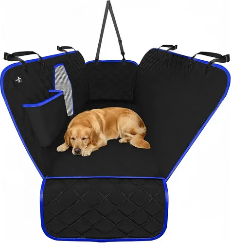 Vista 10 de Active Pets - Funda de asiento trasero para perros, hamaca XL para perro con ventana de malla, antideslizante, impermeable, protector de asiento