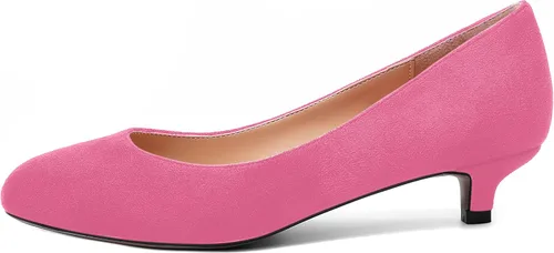 Vista 2 de MOVINSTEPS Zapatos de tacón bajo para mujer con puntera redonda y puntera redonda de 1.5 pulgadas