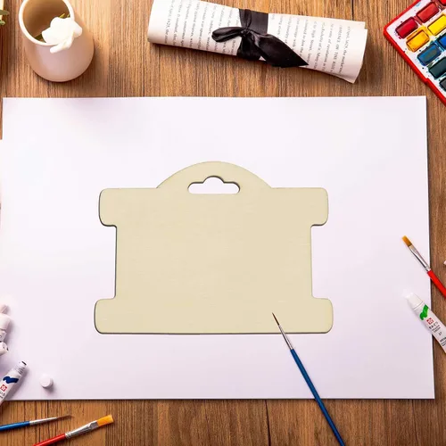 Vista 7 de Tarjeta de exhibición de joyas, etiquetas de madera, tarjetas de exhibición de pulseras, tarjetas de visualización en blanco, de madera sin
